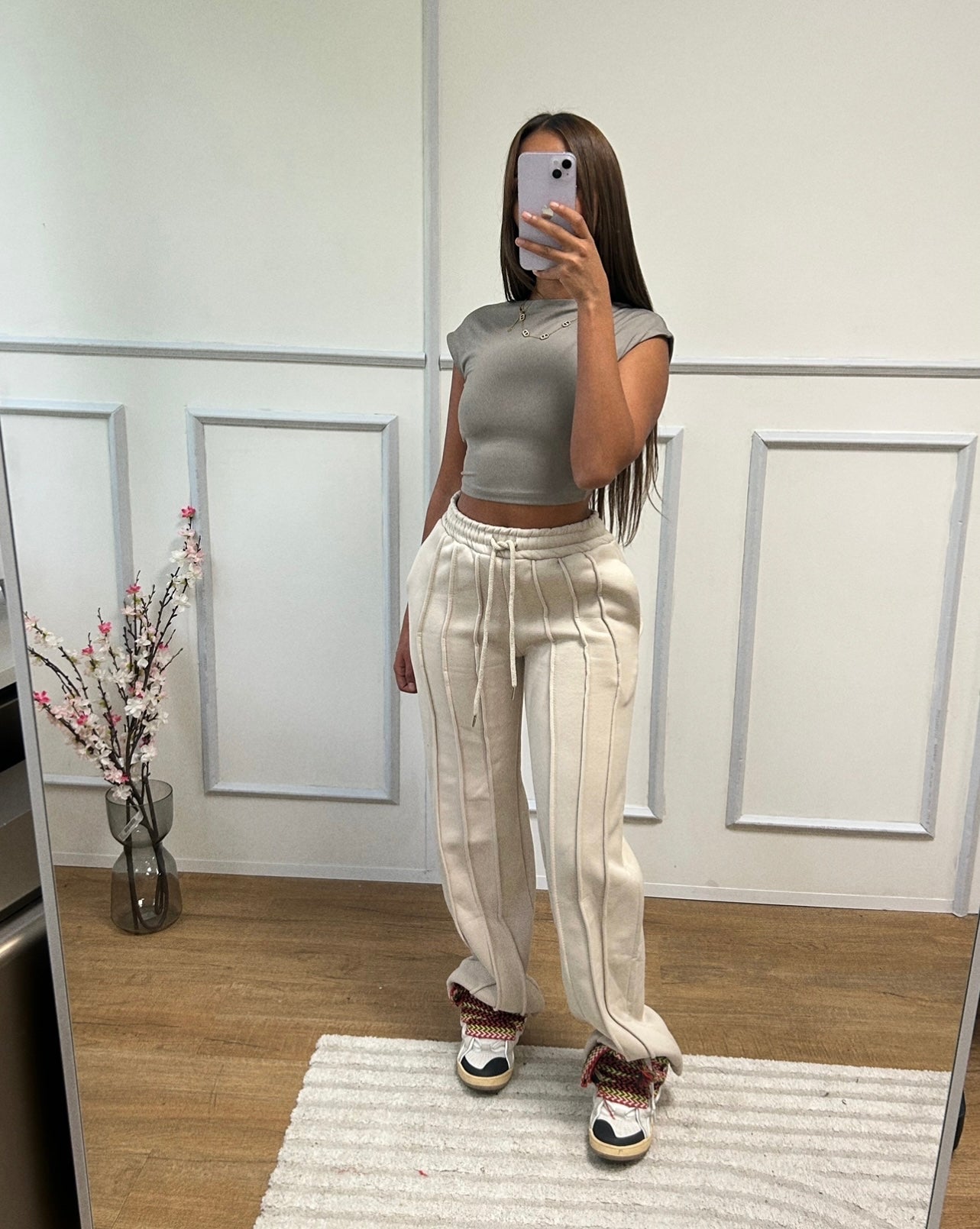 Jogging molletonné à trait