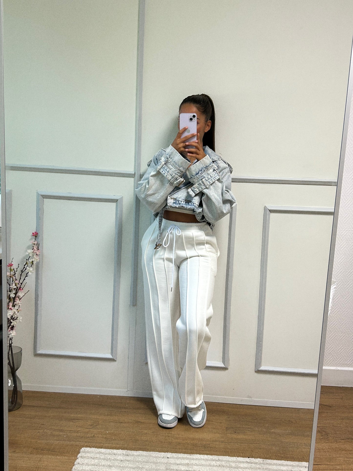 Jogging molletonné à trait