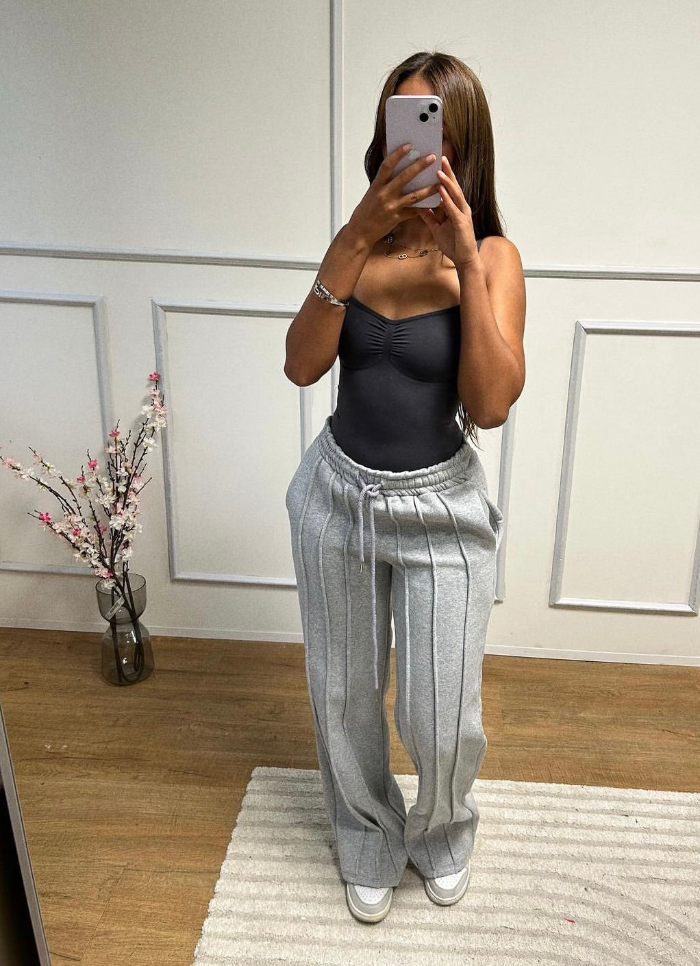 Jogging molletonné à trait